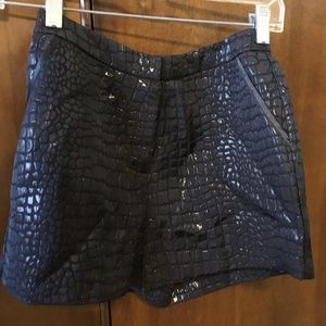 Black Leather Shorts